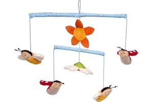 SIGIKID 42536 mobilne pszczoły wiszące dla dziewczynek i chłopców zabawki dla niemowląt zalecane od urodzenia wielokolorowe