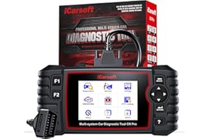 iCarsoft Car Diagnostic Tool OBD2 Scanner CR Pro, All System Diagnostic OBD2 Scanner with 9 Service Functions, Oil/SAS/BMS/EPB/ETC/DPF/TPMS/INJ/ABS Bleeding, Battery Test, Lifetime Update Code Reader