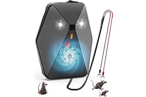 HAZENS Répulsif anti-martres pour voiture avec flash | Protection contre les martres pour compartiment moteur de voiture, répulsif anti-martres automatique marche/arrêt – avec ultrasons et effet