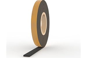 CRINSTON Guarnizione Finestra Autoadesiva, Schiuma Nastro Paraspifferi Porta | 20x10 mm - 2 Rouleaux de 4M - TOTAL 8M | Alta Densità Neoprene Adesivo Isolamento Nastro Sigillante per Anti Freddo e Rumore.
