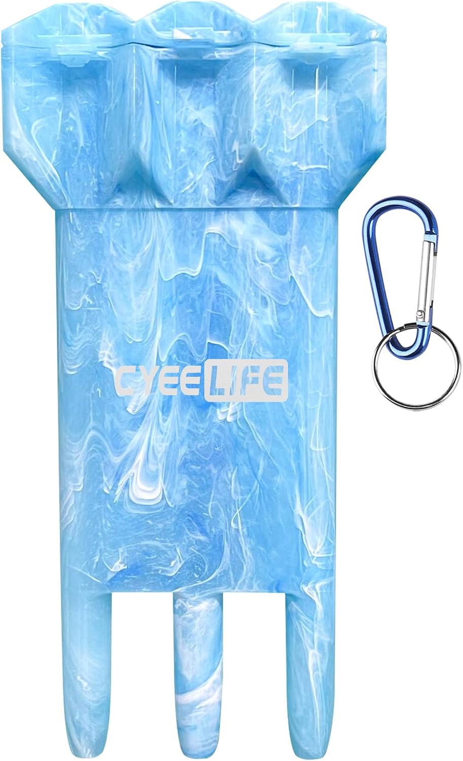 CyeeLife Funda de Transporte para Dardos, Funda Ajustable para Dardos, Caja de Almacenamiento portátil con Cierre de Llave, Black, Estuche para Dardos (Azul Mármol)