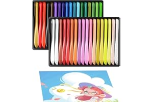 MIAODAM Wachsmalstifte 36 Einheiten, Professionelle Wachsmalstifte ab 1 jahr nicht leicht zu brechen, stifte ab 1 jahr keine schmutzigen Hände