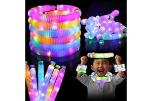 FumyFumy Knicklichter Party Set Leuchtstäbe Pop Tubes, Mitgebsel Kindergeburtstag Gastgeschenke Leuchtstäbe Neon Kinder Fidget Toys Party Deko LED Leuchtstab Glow Sticks Festival Spielzeug 12Pcs