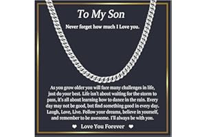 EPIRORA Mens Cuban Chain Necklace Gifts for Boys & Men - Happy Birthday, Christmas Presents