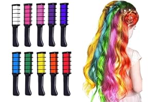 Tiza para el Cabello,color tiza desechable,HOINCO 10 colores Halloween, fiesta, cosplay, Navidad, regalo de cumpleaños para niñas