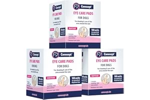 Canosept Toallitas Para El Cuidado De Los Ojos De Los Perros 3 x 100 Piezas - Limpiador ojos perros - Con Extracto De Aloe Vera Calmante - Limpieza Y Cuidado De La Zona Ocular - Contra La Suciedad