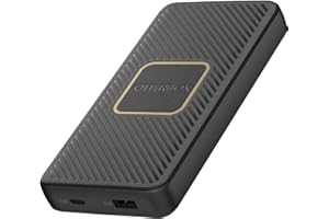 OtterBox Powerbank Fast Charge Wireless Qi 10W, Carica Portatile 10,000 mAh con Porte USB-A 18W e USB-C 18W, indicatore LED, Leggera, Design Anti Cadute e Durevole, Nero