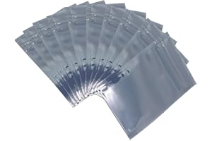 MZMing 60 Pack Antistatique Sac Rescellable 10x16cm Robuste Pratique ESD Antistatique Antidérapant Zip Lock Grip Sacs Translucence Réutilisable SSD HDD Appareil Électronique