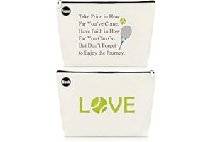 MIKELA Tennis Lovers Gifts Tennis Gifts for Woman Makeup Bag Inspirational Gift for Tennis Girl Tennis Player Gift Cosmetic Bag Birthday Christmas Graduation Gift for Friend Tennis Lover Team Travel Pouch