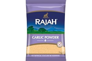 RAJAH TASTE OF HOME SINCE 1931 Rajah Spices Garlic Powder 1KG | 100% Pure & Authentic | Garlic Seasoning Powder | Ground Garlic | Garlic Granules | (1kg)