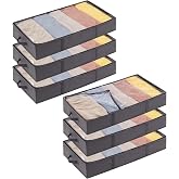 Lifewit Clothes Storage Bags Under Bed Storage Boxes Large Capacity with Reinforced Handle, Foldable Organizer Boxes for Blan