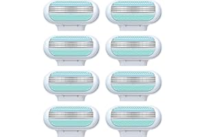 ATSHLD 8 Pezzi Lamette di Ricambio Premium Venus per Rasoio da Donna, Lame a 3 Strati con Striscia Lubrificante, Compatibili con Venus Gillette Donna Manici Standard per una Rasatura Delicata e Precisa