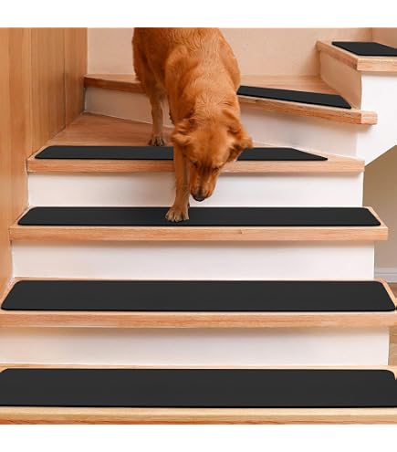 Lot De 15 Tapis D'Escalier Autocollants Aspect Sisal | 65 X 23,5 Cm | Résistants, Faciles à Nettoyer - 13