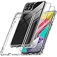 LeYi Case for Samsung Galaxy M53 5G with [2 pack] Tempered Glass Screen Protector,Clear Shockproof Transparent Cover Crystal Slim Soft Silicone Protective TPU Bumper Phone Case for M53 5G