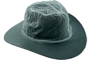 HAIBEIR Hatt regnskydd hatt skydd PVC 2 delar klart elastiskt hattskydd för män kvinnor västerländsk sol Fedora cowboyhattar
