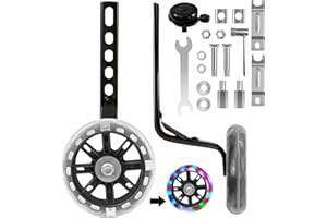 CycForge Stützräder mit leuchtenden, leisen Rädern für Kinderfahrräder - Kompatibel mit 12, 14, 16, 18, 20 Zoll Kinderfahrrädern mit Variabler Geschwindigkeit & EIN-Gang-Fahrrädern.