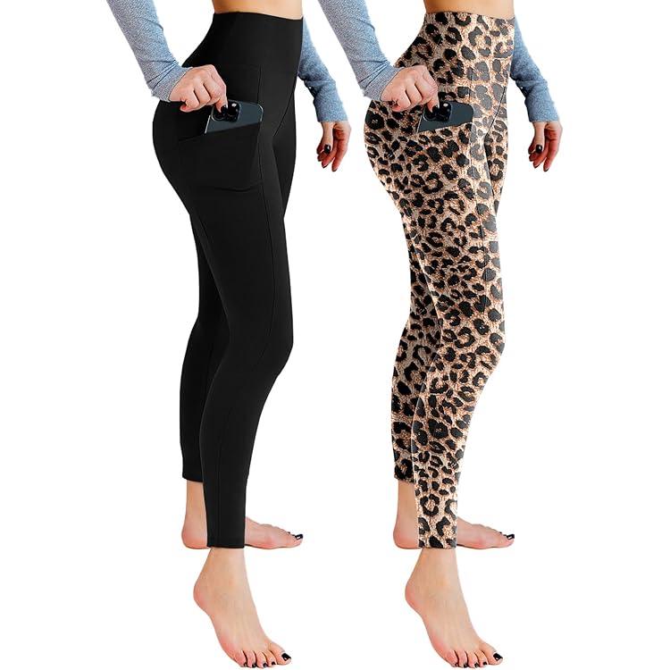 OCEANSAPART Beverly Legging De Sport Femme Taille Haute Respirant Et Gainant Pour Yoga, Salle Et Extérieur - Legging Femme En Tissu Stretch à Séchage Rapide - Noir - XS