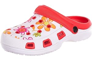 Brandsseller Sabots Femmes Chaussure de Jardin Pantoufle Plage Sandales Clogs Motif de Fleurs