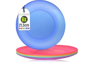 idea-station Neo assiette plastique reutilisable 6 x 21.5 cm - couleur - incassables, parfaites comme assiette bebe et assiette enfant
