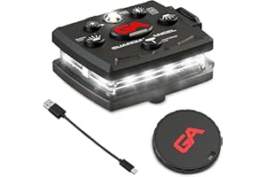 Guardian Angel Luci di sicurezza serie Micro (tutte bianche anteriori e posteriori bianche) | Torcia LED ricaricabile e indossabile a mani libere per passeggiate con cani, corsa, ciclismo, barca e