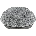 THE STYLE SUTRA Mens Flat Cap Beret Newsboy Bakerboy Hat Gatsby Hat Light Grey