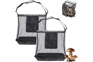 GXGM 2 piezas Bolsa para la recolección de setas, bolsa para la recolección de setas, bolsa para el almacenamiento de la cosecha, bolsa ajustable para setas, bolsa de malla reutilizable para setas