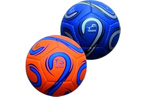 Tussan Sports Pack of 2 Toddler Footballs Size 2 Kids Lighter-weight Soccer Mini Ball for Age 2 3 4 5 6 Years Old Boys/Girls Toys Garden Game, Indoor/Outdoor ball