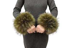 Katutude Polsino in pelliccia sintetica morbida da donna, polsino in pelliccia sintetica, polsino da polso, per donne e ragazze