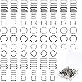 KALIONE 120pcs Bra Strap Clips Bikini Clasp Bra Strap Hooks for Halter Swimsuit, Bra Strap Slider Replacement Kit, Metal Bathing Suit Clips Clasp Adjustment Slider for Slip Dress