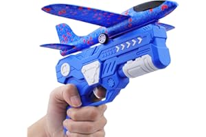 YUSVWKJ Airplane Launcher Toys Set 1 Small Size Foam Airplanes Foam Glider Launcher Toys Throwing Glider Plane Outdoor Flying Toys Shooting Game Gifts for Kid Boys Girls Age 3 4 5 6 7 8 9 10 11 12 Years Old