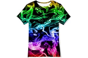 Goodstoworld Boys Girls T-Shirts 3D Printed T shirt Summer Graphic Tee for Kids 6-13 Years