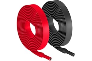 JOYCABIN 2 Pièces Thermorétractable 3:1, Diamètre Ø9,5mm & 2m de Longueur, Thermorétractables avec Adhésif, Imperméables et isolants, Pour Isolation de Câbles, Marquage, Regroupement de Câbles, Réparations