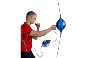 ‎MUSCLEFORGE MuscleForge® Boxbirne zum Boxen Erwachsene, Speed Ball für das Boxtraining, Punchingball Hängend, Aufblasbarer Hänge-Boxball für Schnelligkeits- und Reflextraining
