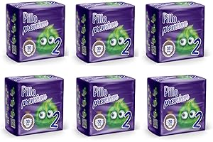 TOTÒ PICCINNI PILLO Premium Mini, Taglia 2 (3-6 Kg), 6 Pacchi da 30 (180 Pannolini Bimbo)