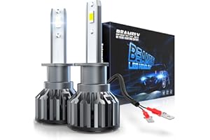 BEAMFLY H1 LED Ampoules 16000LM, Phares Avant de Voitures, 100W Très Puissant, 6000K Blanc