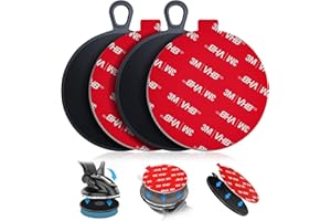 volport Dashboard Pad Mounting Disk for Suction Cup Phone Mount, 2.95in/75mm Sticky Adhesive Disc for Car Dash Cam GPS Holders with 3M Extra Strong Double-Sided Circle Adhesion Replacement Stickers