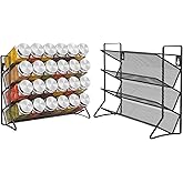 Mutool 3 Tier Spice rack Free standing Metal Kitchen Shelf herbs Spice Bottle Jars Storage Tidy Condiment holder for Countert