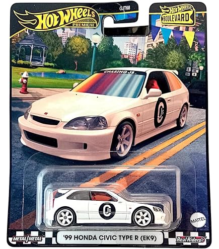 Hot Wheels 2022 '99 Honda Civic Type R (EK9) Jaune 125/250 - Carte Courte HCT98