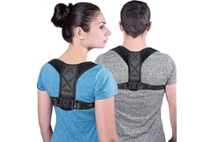 HADSOMUN Correcteur de posture pour femmes et hommes, soutien dorsal supérieur réglable pour dos de posture - Soutien et soulagement de la douleur du cou, des épaules et du haut du dos