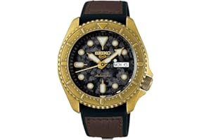 Seiko zegarki SRPE80K1 męski zegarek na rękę 5 Sports, Kolor złoty, 43mm, Bransoletka