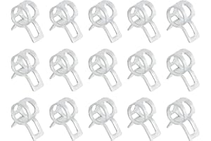 QUARKZMAN 15 stycken slangfjäderklämma slangklämmor, 6 mm bensin slangklämmor fjäderband typ klämmor bränsle/silikon för bil
