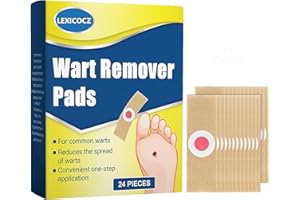 LEXICOCZ Anti Verrue Plantaire, Pansement Verrue Plantaire Pieds & Mains - 24 Pièces, Pansements pour Adultes, Enlèvement Cors & Durillons, Traitent et Soulagent la Douleur