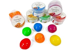 ‎MYSKILLS4LIFE 6er Set Premium Therapieknete, geruchlos vegan rückstandsfrei, 6 verschiedene Farben und Härtegrade, DBT Skills Anti Stress, je 50g, Gegen Anspannung und für mehr Beweglichkeit und Konzentration