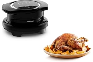 Moulinex Extra Crisp Cookeo, Couvercle air fryer, Recettes croustillantes, Cuisson sans huile, 4 programmes, Température réglable, Compatible avec les Cookeo 6 L, Noir EZ150800