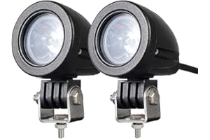 KONNWEI Lazymao 2PCS 10W MINI Motorcycle Fog Driving Lights LED Spot Beam POD Work Auxiliary Lamp Offroad Truck Dirt Bike Jeep Wrangler ATV SUV 12V 24V (10W)