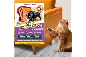 Panther Armor Cat Scratch Deterrent Tape – Double Sided Sofa Anti Scratching Sticky Tape – Couch Corner Anti Cat Scratch Furniture Protectors from Cats - Cat Couch Protector - Couch Protector for Cats