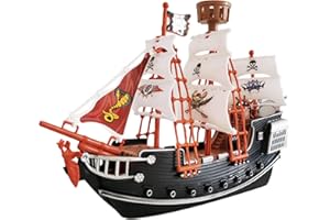 LICHENGTAI Barca Pirata, Galeone dei Pirati, Modello Di Nave Pirata Sicuro e Durevole Per La Decorazione dInterni, Giocattolo Di Nave Pirata Per Bambini, Regalo giocattolo nave pirata per ragazzi