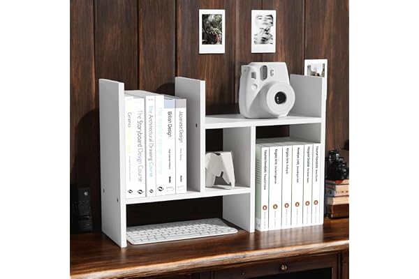Enigmatic Woodworks Wooden Book Shelf for Home, Office Table, Living Room. Kitchen Corner Stand, Standing Book Rack for Library, DIY Bookshelves, Storage Organizer, Bedroom Accessories. (H Shape)