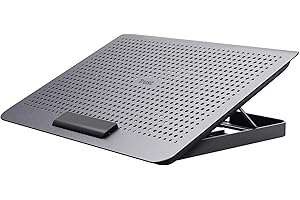 Trust Exto Base de Refrigeración para Portátil, Laptop Stand Sostenible, Altura Ajustable, Ventilador, Fabricado con Materiales Reciclados, Base Portátil para Notebook, Macbook, HP, Lenovo, DELL