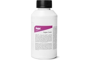 Dye Paint for Natural and Synthetic Leather and Textiles, Kaps Super Color, 82 Standard and Metallic Colours, Big Bottle 500ml - 17.6 fl. Oz. (101 - White)